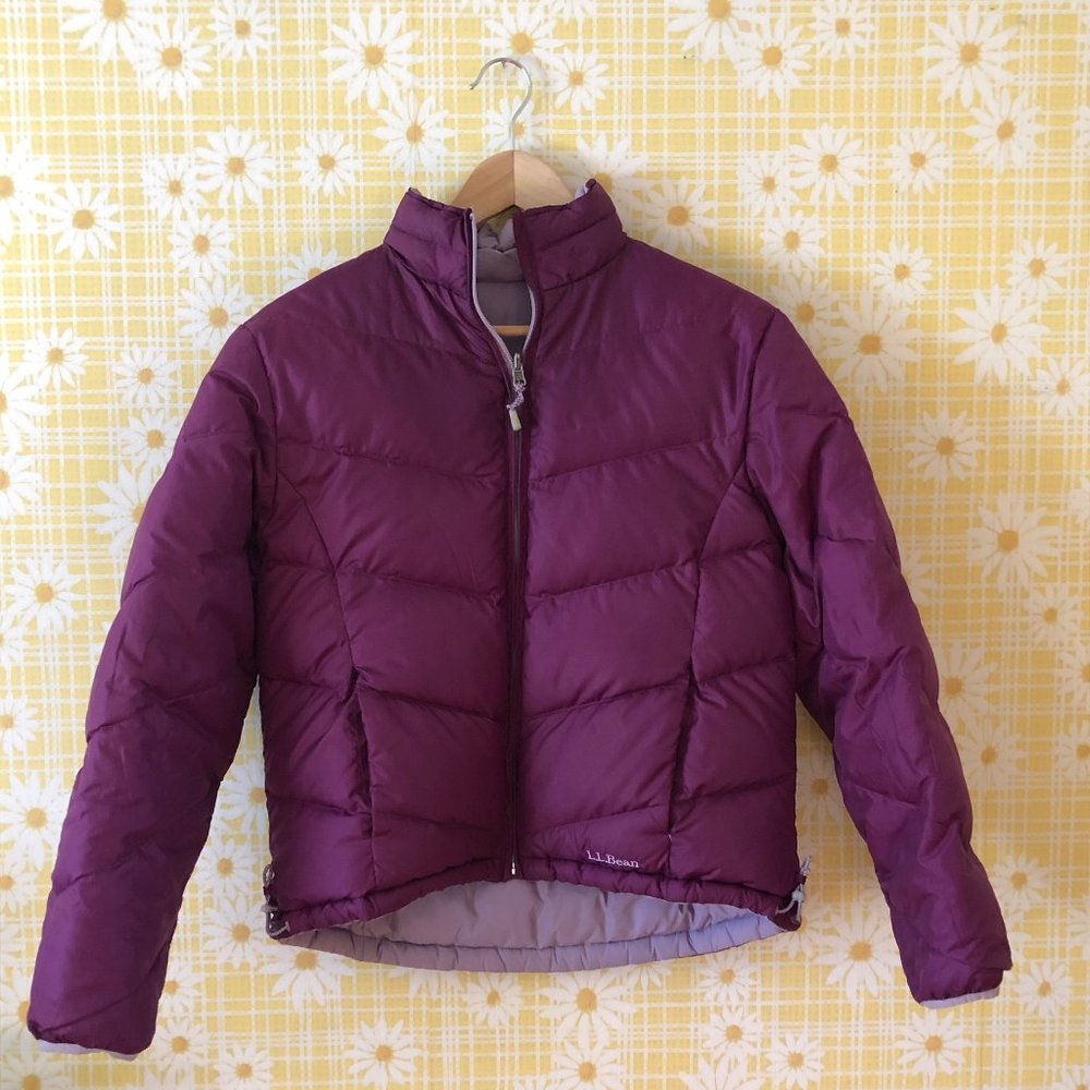LLBean purple down jacket
